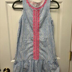 Vineyard Vines girls seersucker and embroidered dress, size 12